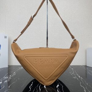 Large Leather Prada Triangle Bag