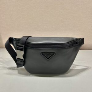 Prada Black Leather Belt Bag
