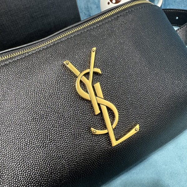 YSL CASSANDRE CLASSIC BELT BAG IN GRAIN DE POUDRE EMBOSSED LEATHER