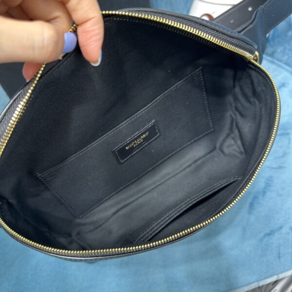 YSL CASSANDRE CLASSIC BELT BAG IN GRAIN DE POUDRE EMBOSSED LEATHER
