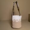 Prada Crochet and leather mini-bucket bag