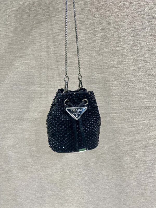 Prada Crystal Embellished Satin Mini-pouch