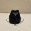 Prada Crystal Embellished Satin Mini-pouch