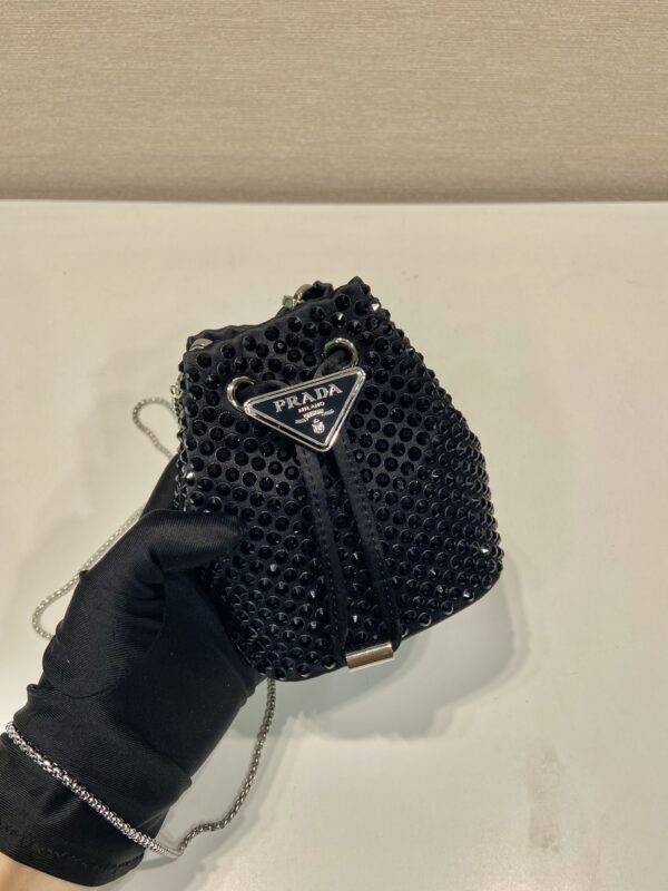 Prada Crystal Embellished Satin Mini-pouch
