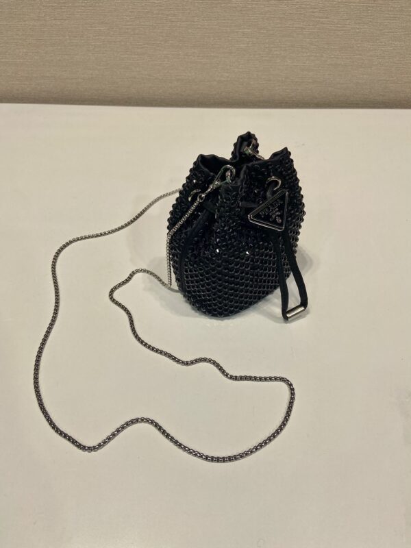 Prada Crystal Embellished Satin Mini-pouch