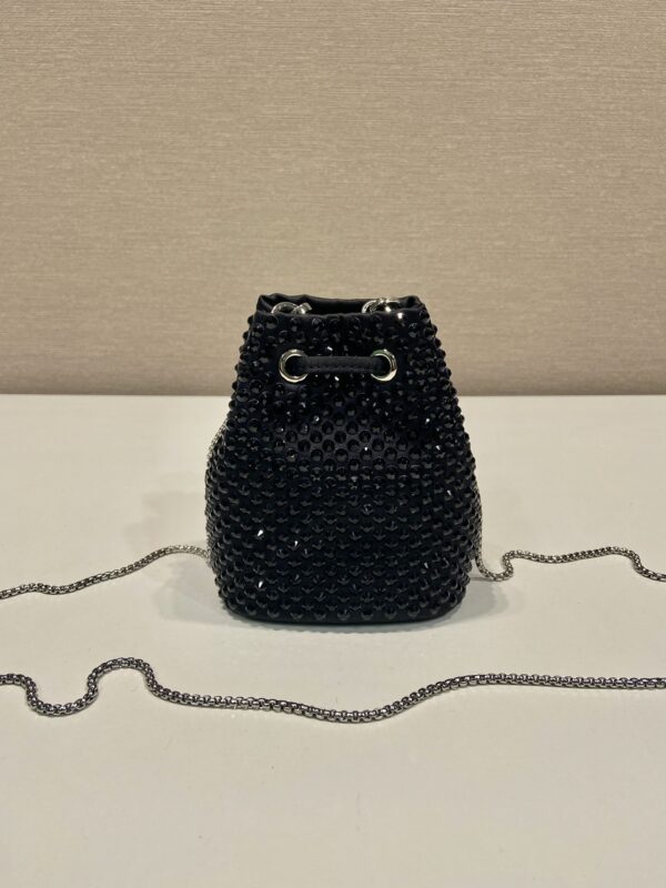 Prada Crystal Embellished Satin Mini-pouch