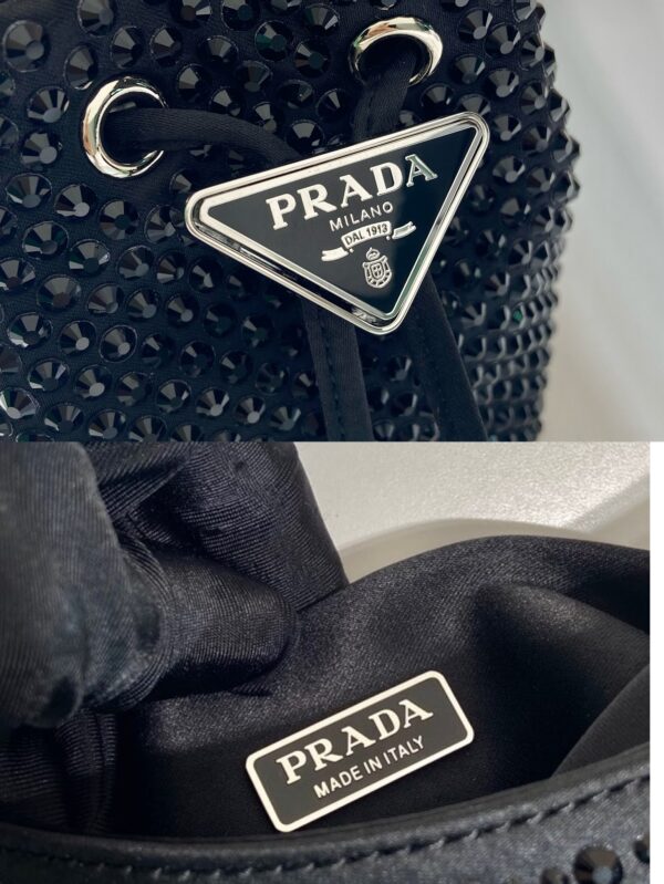 Prada Crystal Embellished Satin Mini-pouch