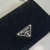 Prada Cardholder with shoulder strap and crystals