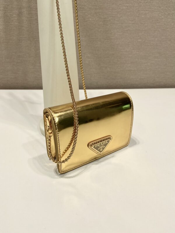 Prada Cardholder with shoulder strap and crystals