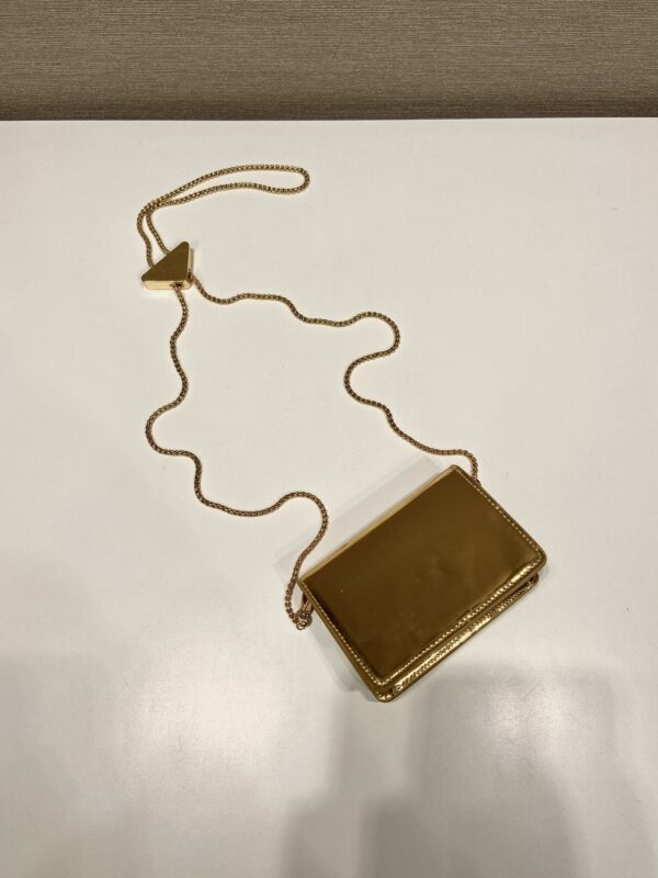Prada Cardholder with shoulder strap and crystals