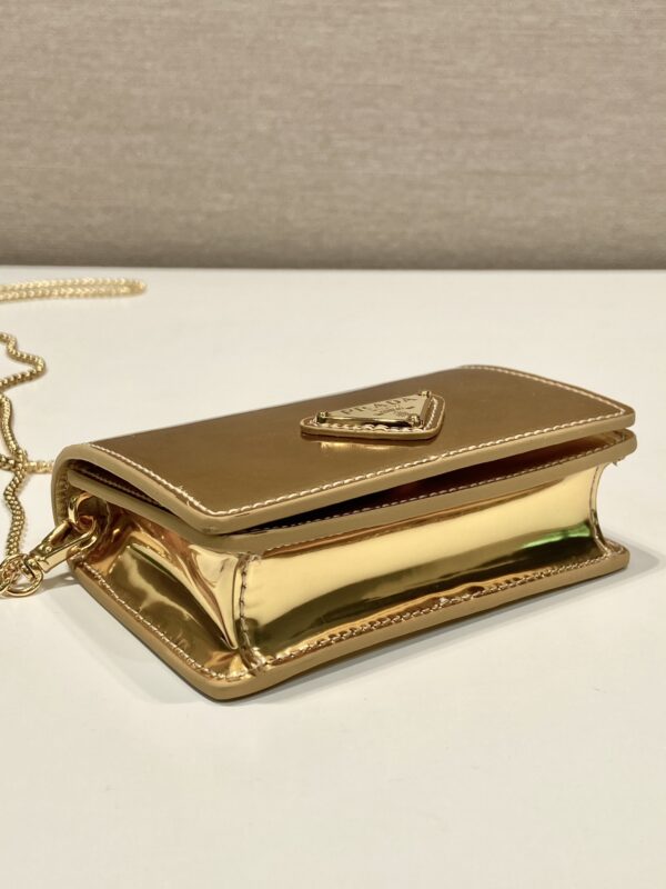 Prada Cardholder with shoulder strap and crystals
