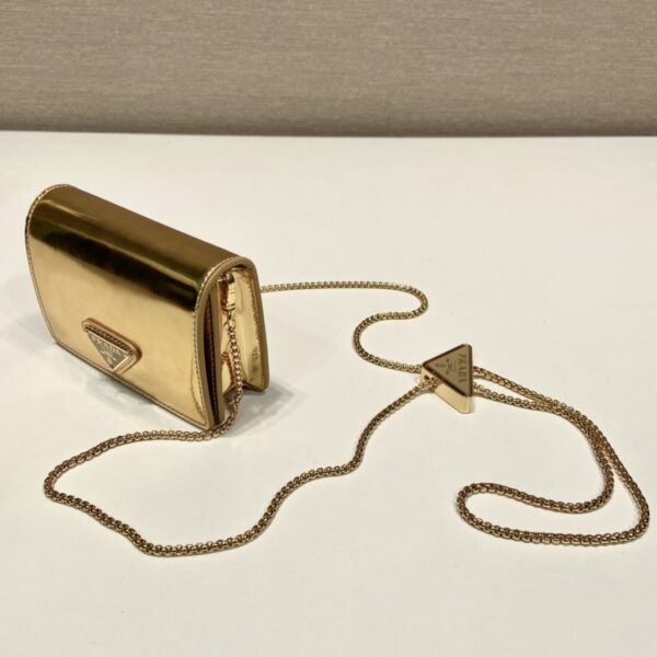 Prada Cardholder with shoulder strap and crystals