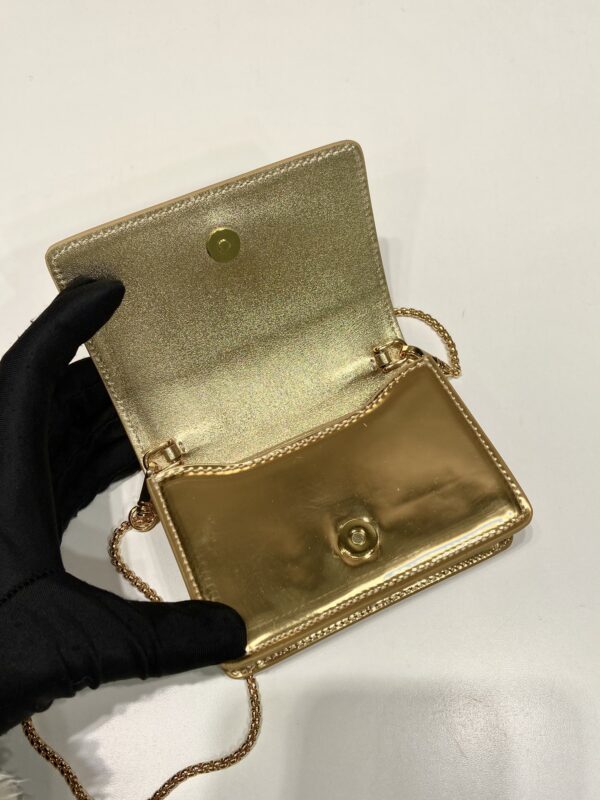Prada Cardholder with shoulder strap and crystals