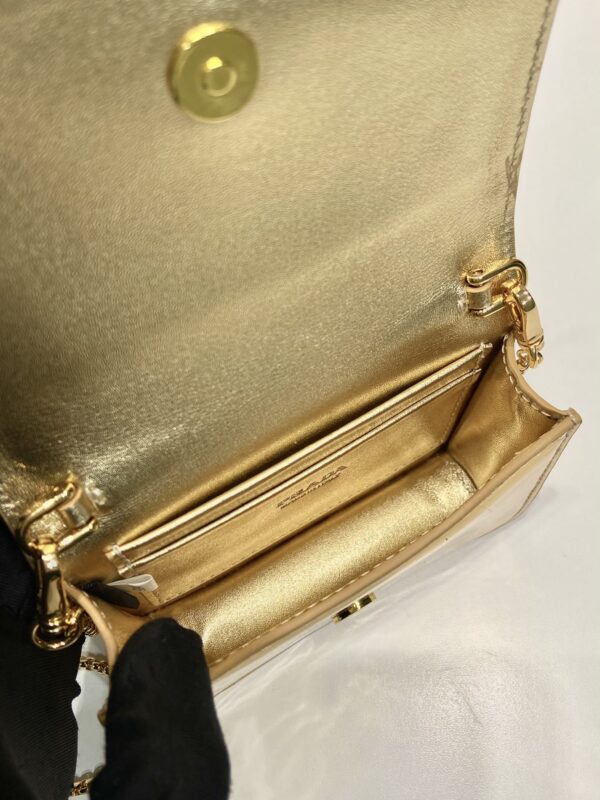 Prada Cardholder with shoulder strap and crystals