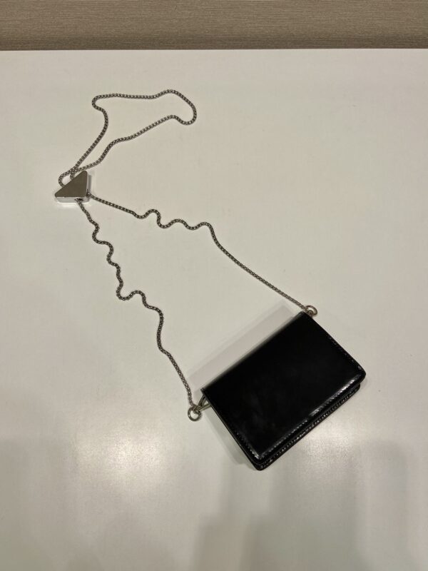 Prada Cardholder with shoulder strap and crystals