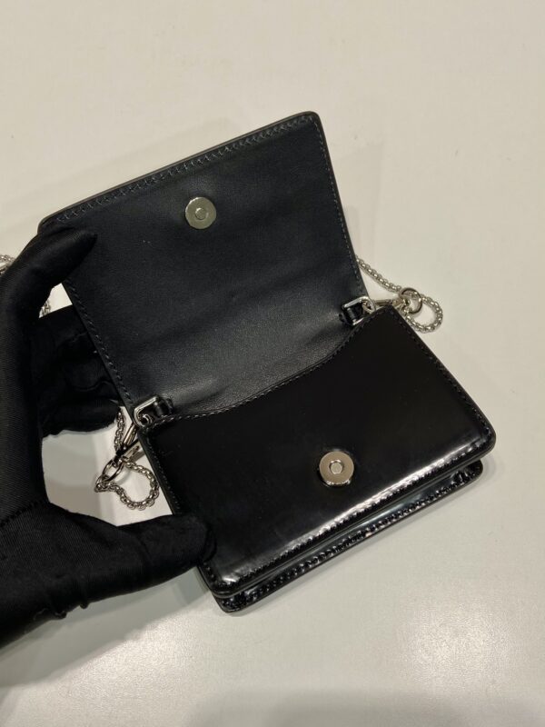 Prada Cardholder with shoulder strap and crystals