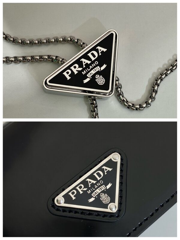 Prada Cardholder with shoulder strap and crystals