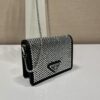 Prada Cardholder with shoulder strap and crystals