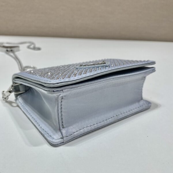Prada Cardholder with shoulder strap and crystals