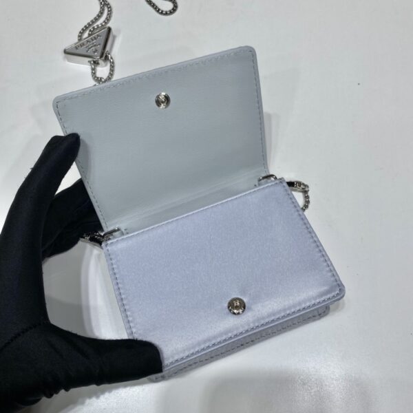 Prada Cardholder with shoulder strap and crystals