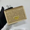 Prada Cardholder with shoulder strap and crystals