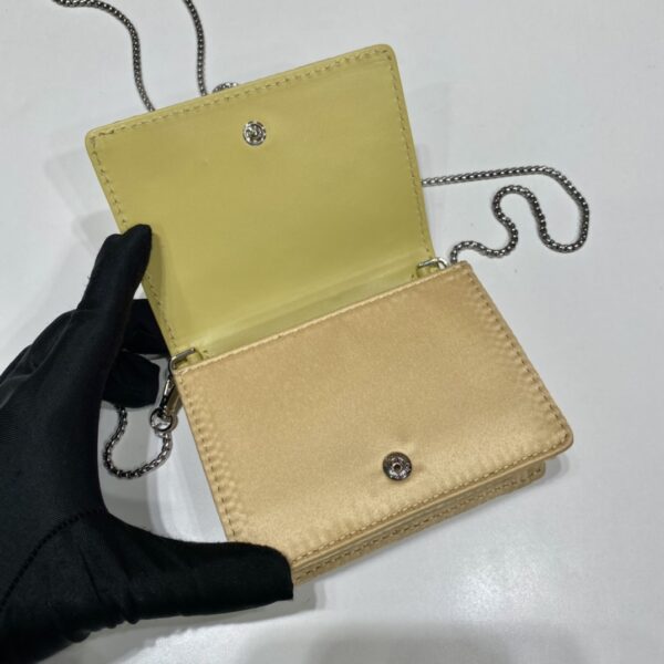 Prada Cardholder with shoulder strap and crystals