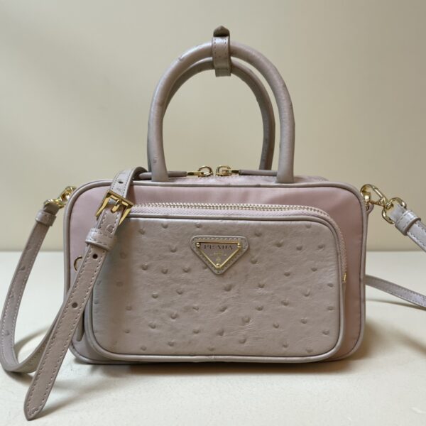 Prada Re-Nylon and leather two-handle bag