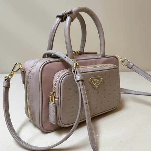 Prada Re-Nylon and leather two-handle bag
