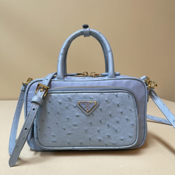 Prada Re-Nylon and leather two-handle bag