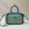 Prada Re-Nylon and leather two-handle bag