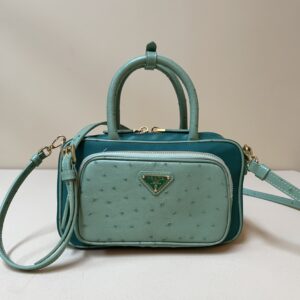 Prada Re-Nylon and leather two-handle bag