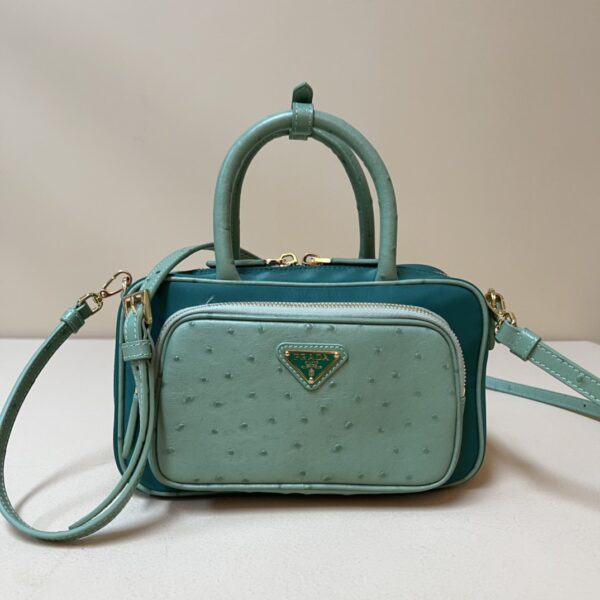 Prada Re-Nylon and leather two-handle bag