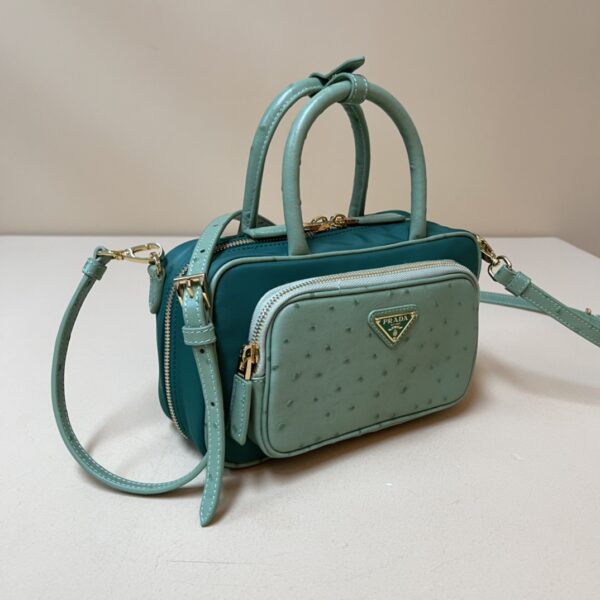 Prada Re-Nylon and leather two-handle bag