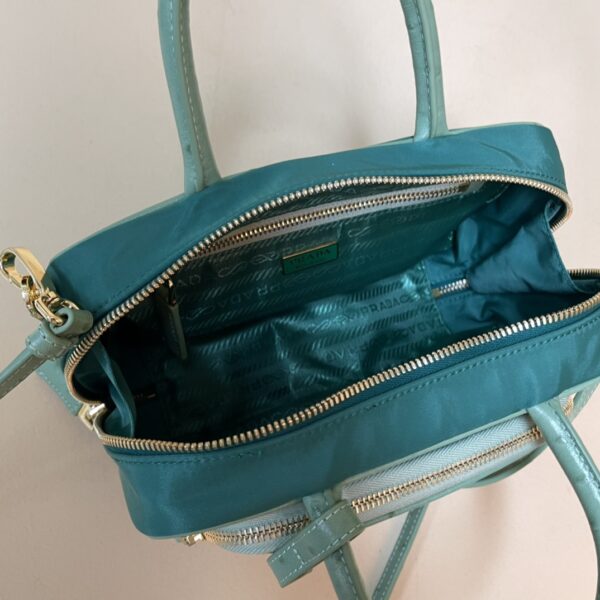 Prada Re-Nylon and leather two-handle bag
