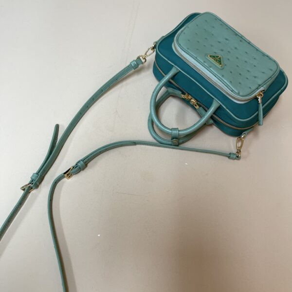 Prada Re-Nylon and leather two-handle bag