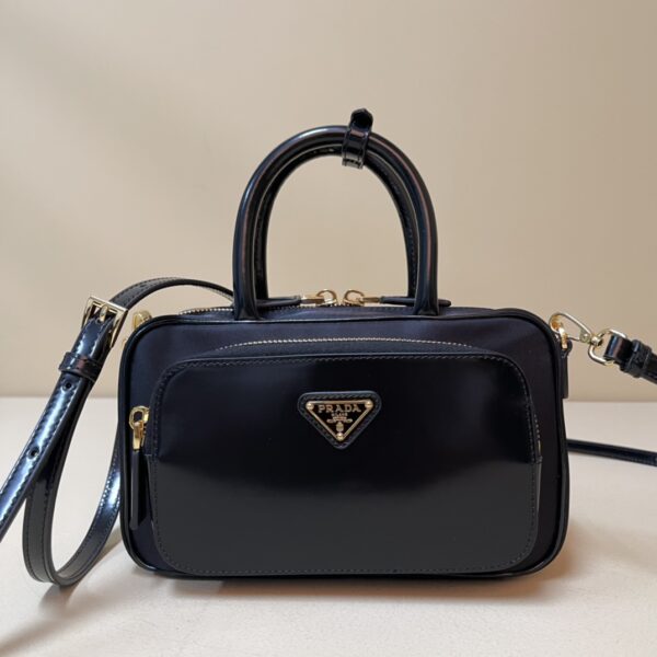 Prada Re-Nylon and leather two-handle bag