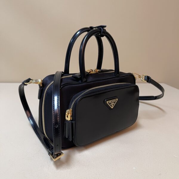 Prada Re-Nylon and leather two-handle bag