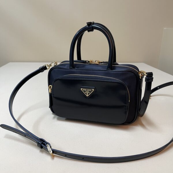 Prada Re-Nylon and leather two-handle bag
