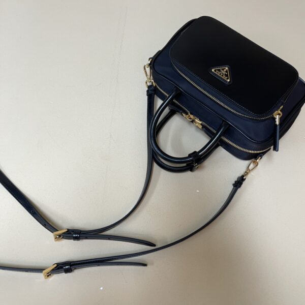 Prada Re-Nylon and leather two-handle bag