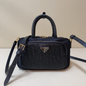 Prada Re-Nylon and leather two-handle bag