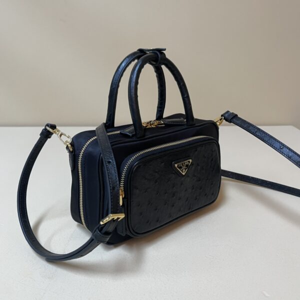 Prada Re-Nylon and leather two-handle bag
