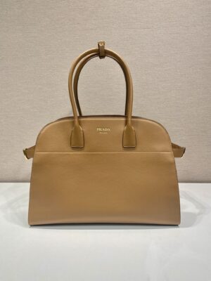 Prada Large leather tote bag with buckles