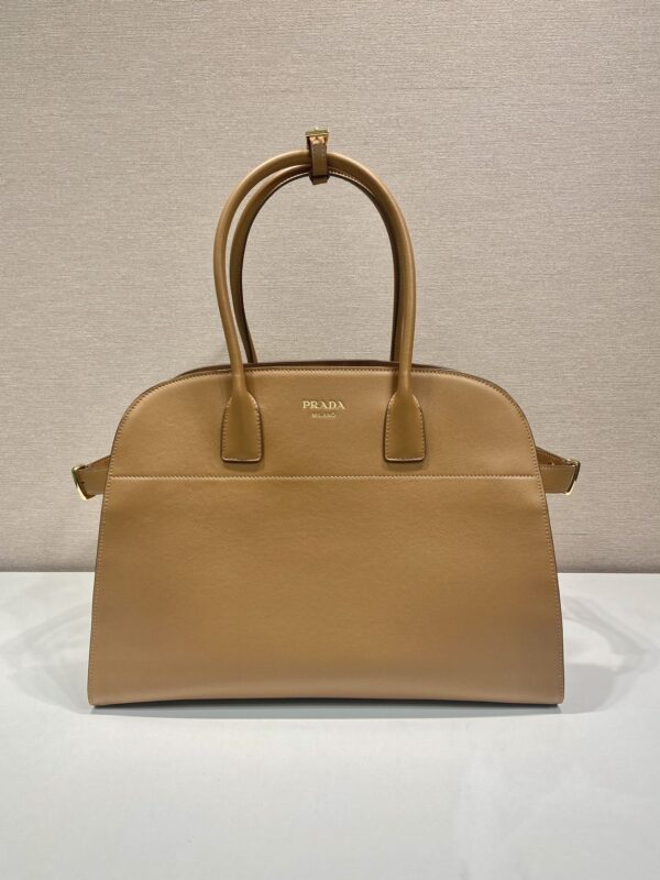 Prada Large leather tote bag with buckles