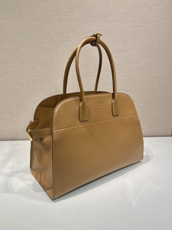 Prada Large leather tote bag with buckles