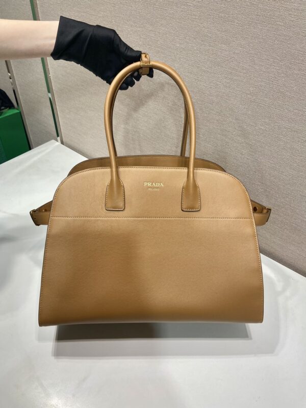 Prada Large leather tote bag with buckles