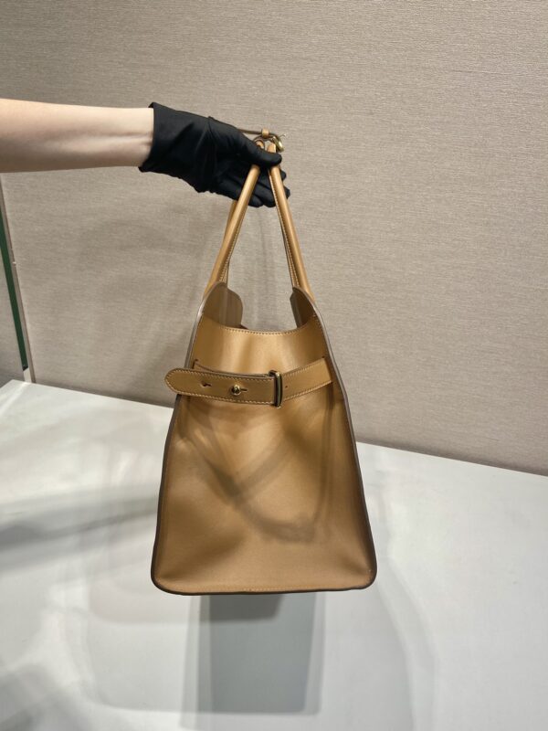 Prada Large leather tote bag with buckles