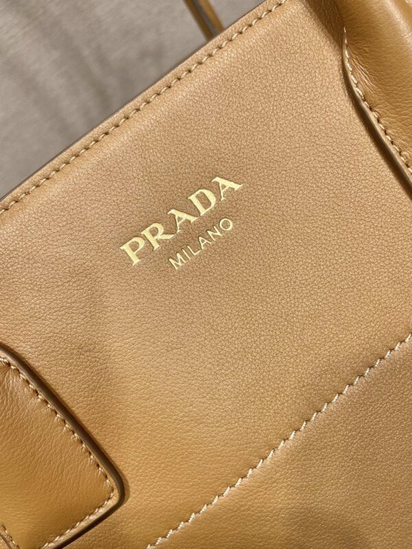 Prada Large leather tote bag with buckles