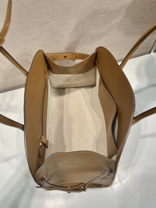 Prada Large leather tote bag with buckles