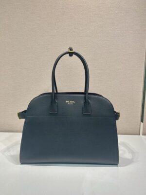 Prada Large leather tote bag with buckles