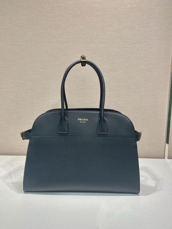 Prada Large leather tote bag with buckles